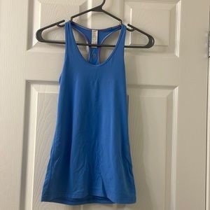 Blue workout tank
